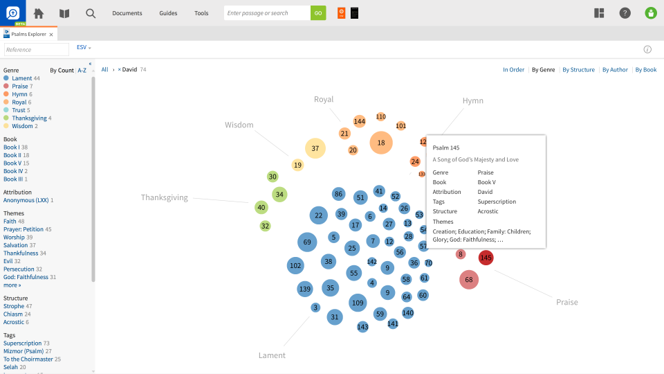 screenshot of Logos Bible Software